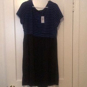 Torrid Blue & Black Stripe Dress Size 3 (22-24)